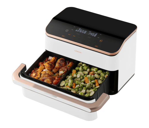 Cosori Air Fryer Dual Blaze TwinFry biały kosz ceramiczny 10L - 1603346 - zdjęcie 3